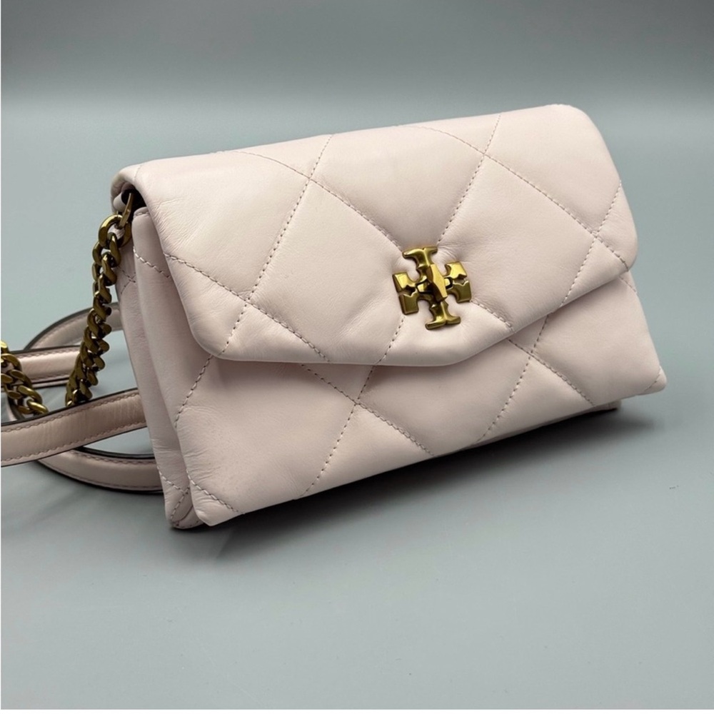 Tory Burch Blush Quilted Leather Chain Crossbody
